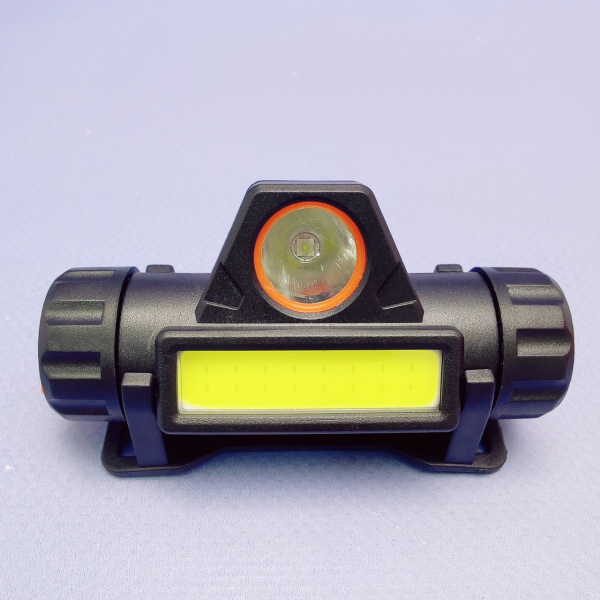 Фонарь налобный аккумуляторный с магнитным основанием, 2 режима работы, СОВ и XPG диоды